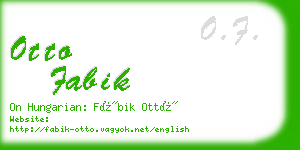 otto fabik business card